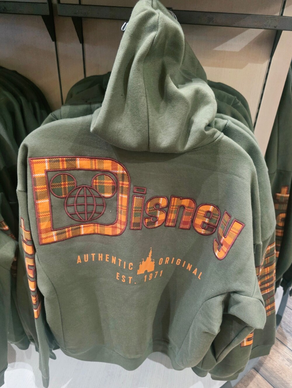 Disney Parks 2026 WDW Halloween Fall Mickey Mouse Plaid Hoodie